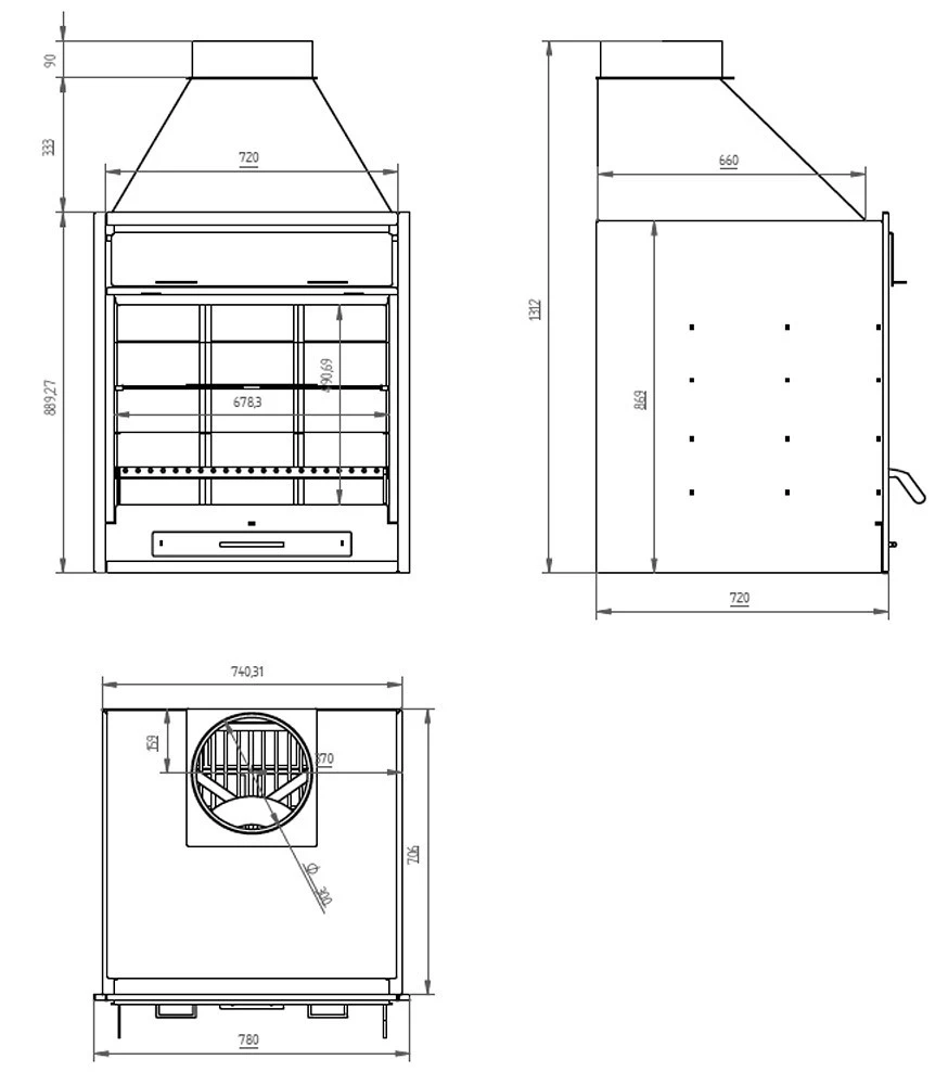 Barbacoa Argentina 70 Cm. - Imagen 4
