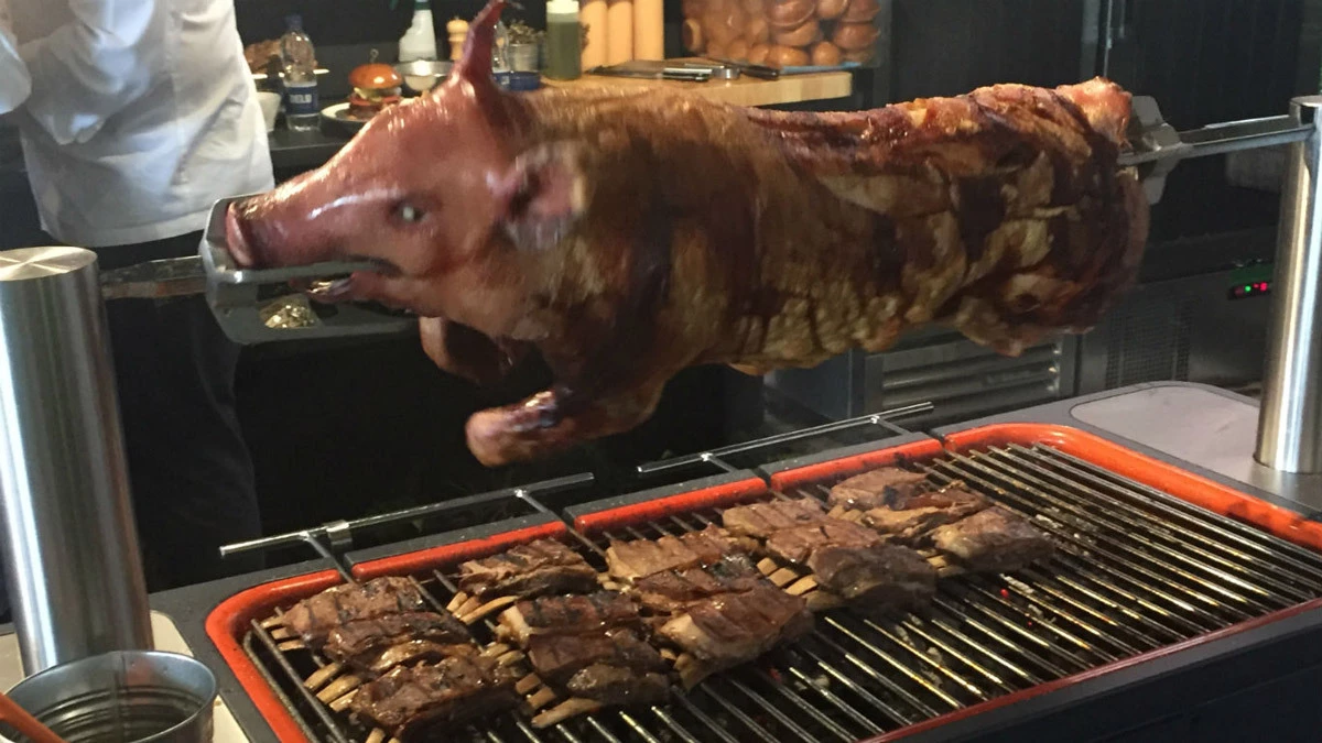 Barbacoa De Carbón Con Rustidor Hub - Imagen 11