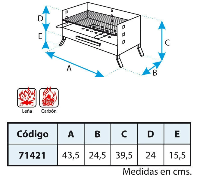 IMEX Barbacoa De Mesa Con Parrilla Cincada V - Imagen 3