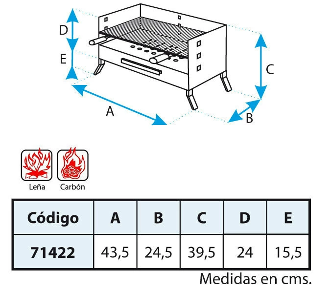 IMEX Barbacoa De Mesa Con Parrilla Inox - Imagen 3
