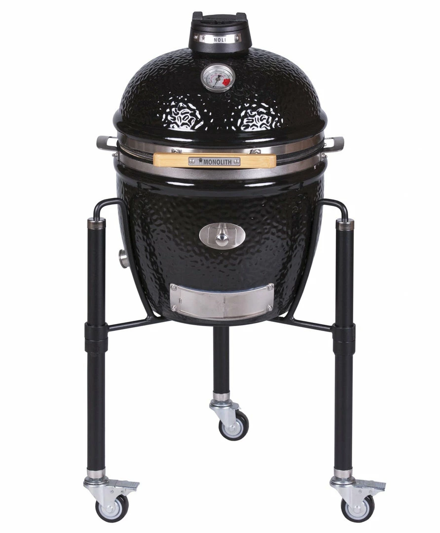 Kamado Monolith Junior Pro Series 2.0 Negro Con Pies
