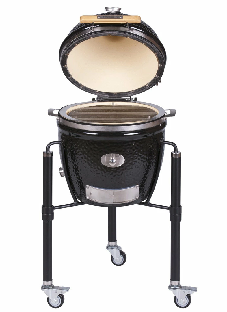 Kamado Monolith Junior Pro Series 2.0 Negro Con Pies - Imagen 2