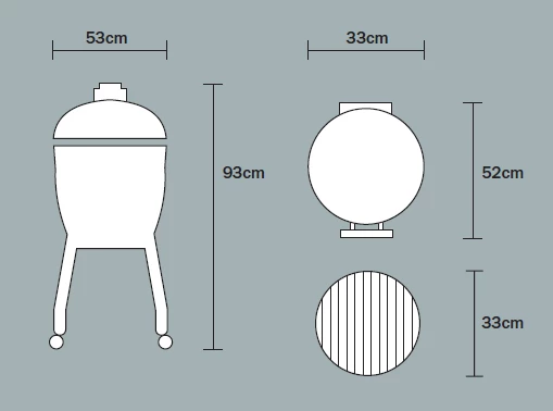 Kamado Monolith Junior Pro Series 2.0 Negro Con Pies - Imagen 9